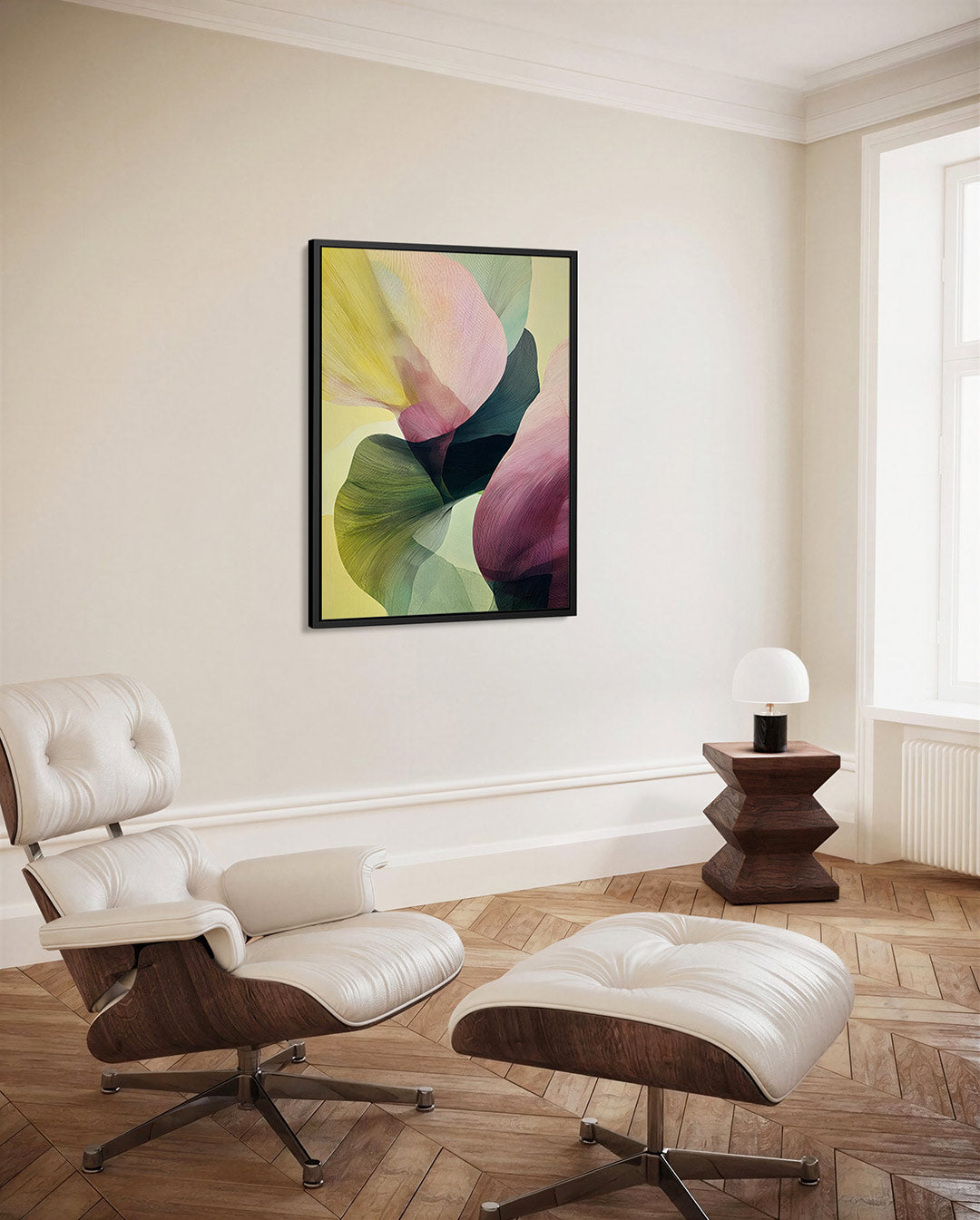 Vloeiende kleurencompositie – staand wanddecoratie kunstwerk