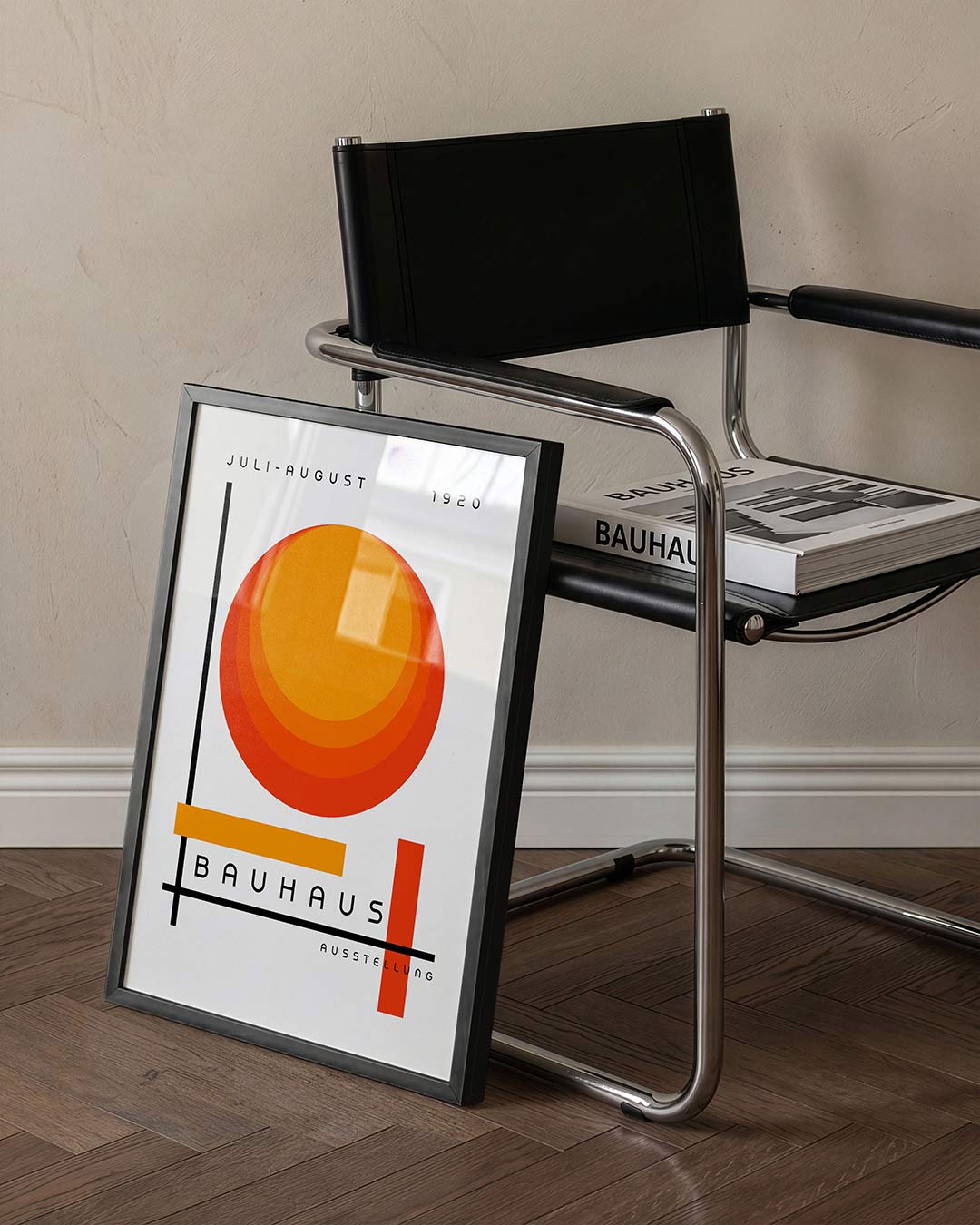 Vorm en kleur – staande Bauhaus poster voor aan de muur