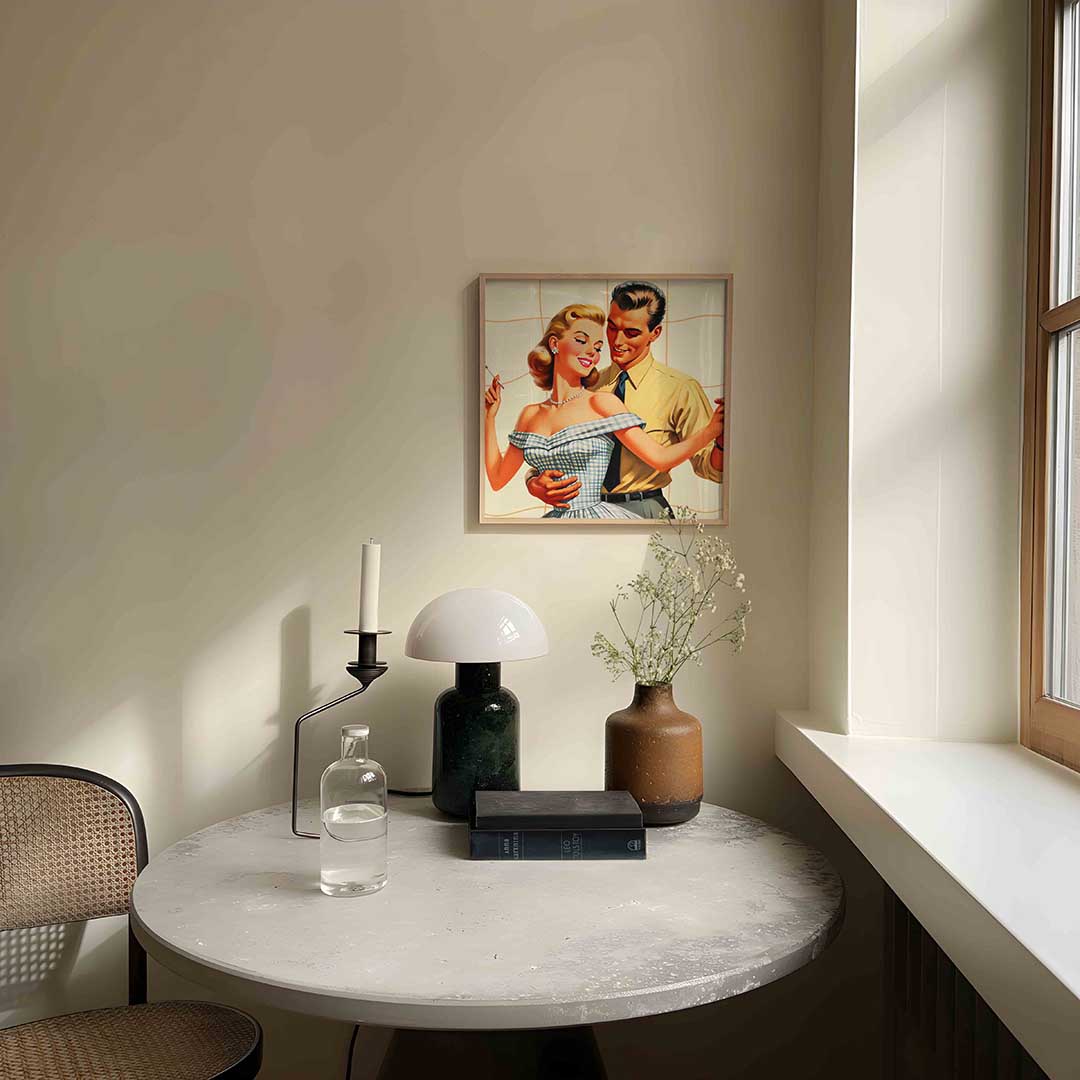 Dansend koppel – Pop Art wandkunst als vierkante poster