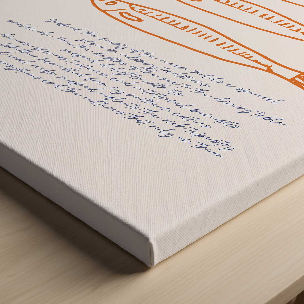 Verse Vis Illustratie – canvas kunstwerk als wanddecoratie