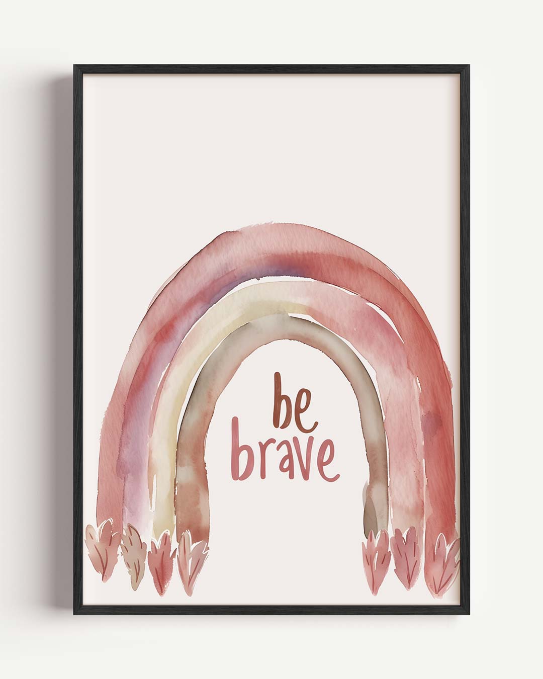 Moedige Regenboog – kids portret poster als wanddecoratie