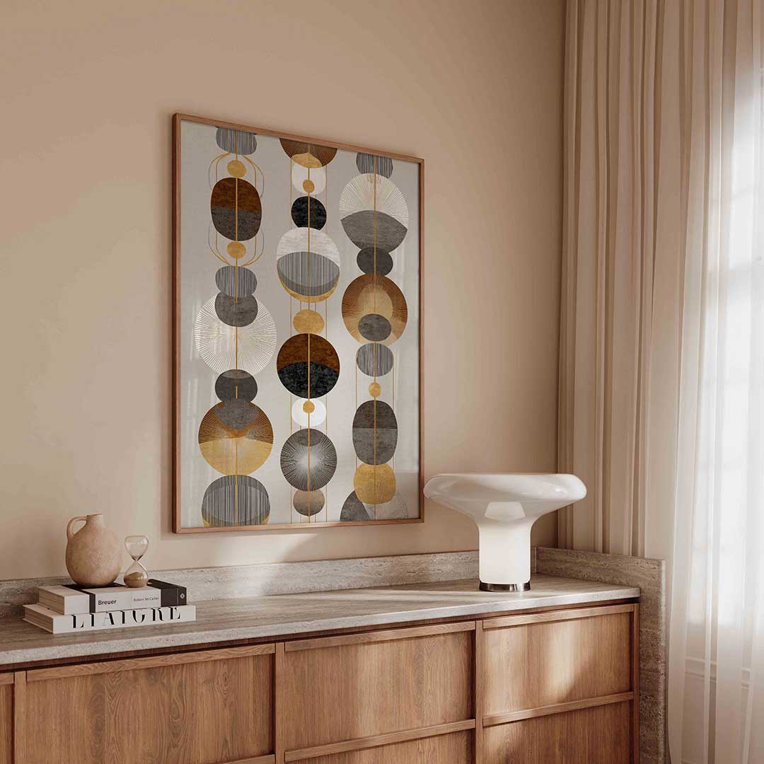 Abstracte cirkels – abstracte poster in staand formaat