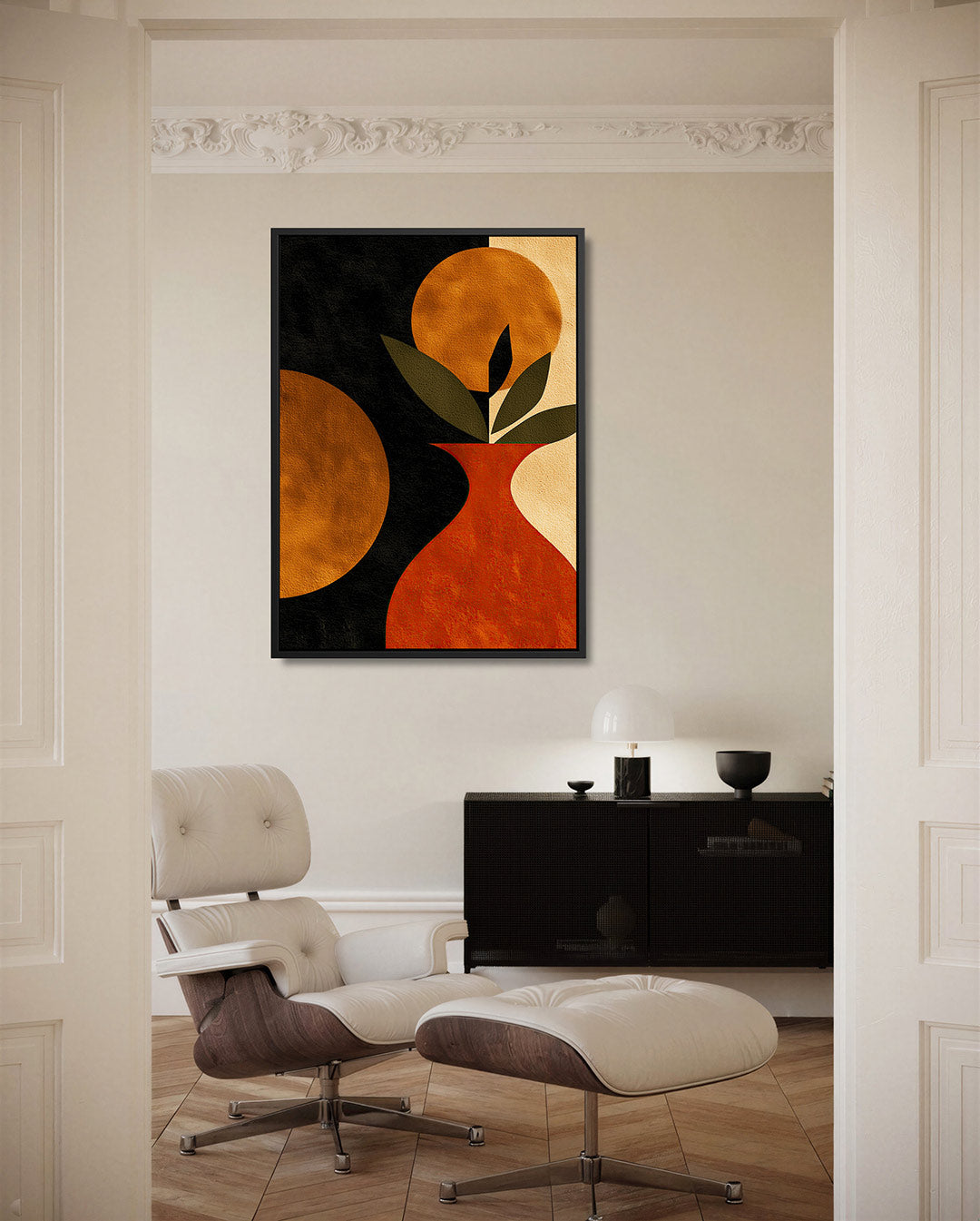 Geometrische vormen – staand wanddecoratie kunstwerk