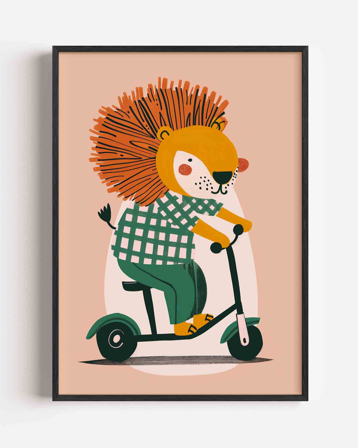 Leeuw op step – kids portret poster als wanddecoratie