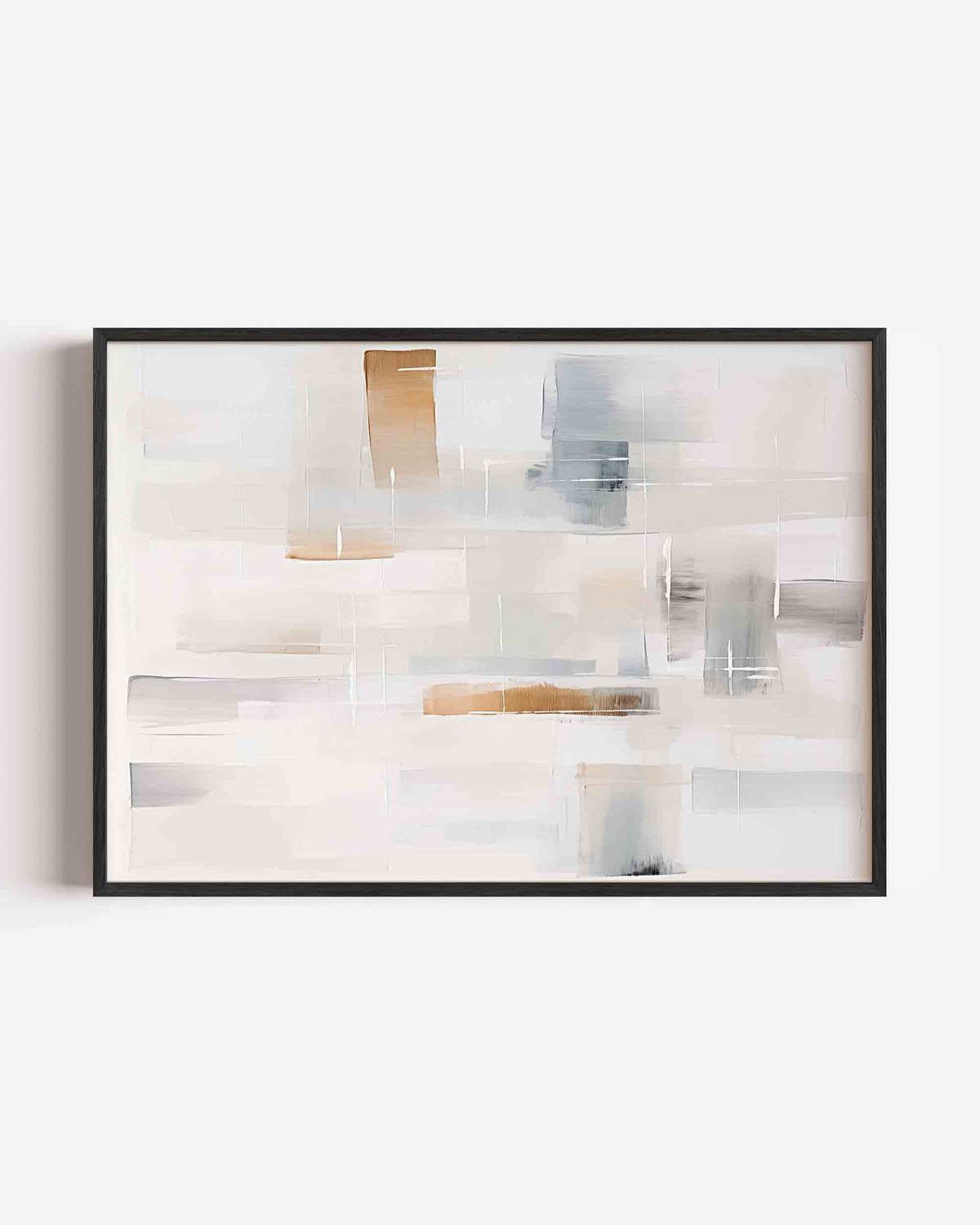 Abstracte beige en grijze vlakken – abstracte landscape poster als wanddecoratie