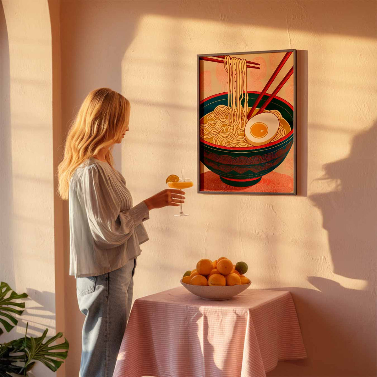 Ramen Noodles – keuken poster als sfeervolle staande wanddecoratie