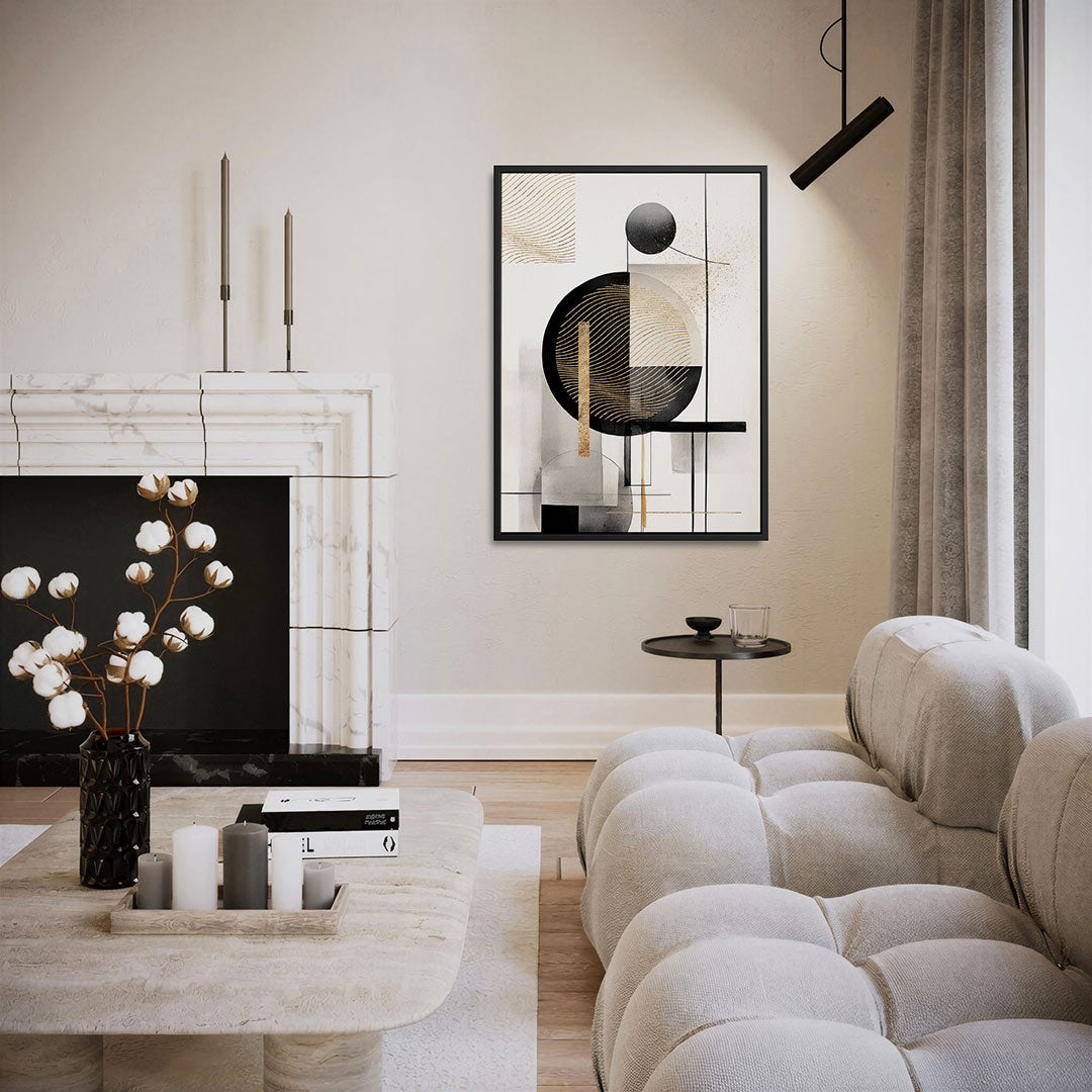 Geometrische lijnen – staand wanddecoratie kunstwerk