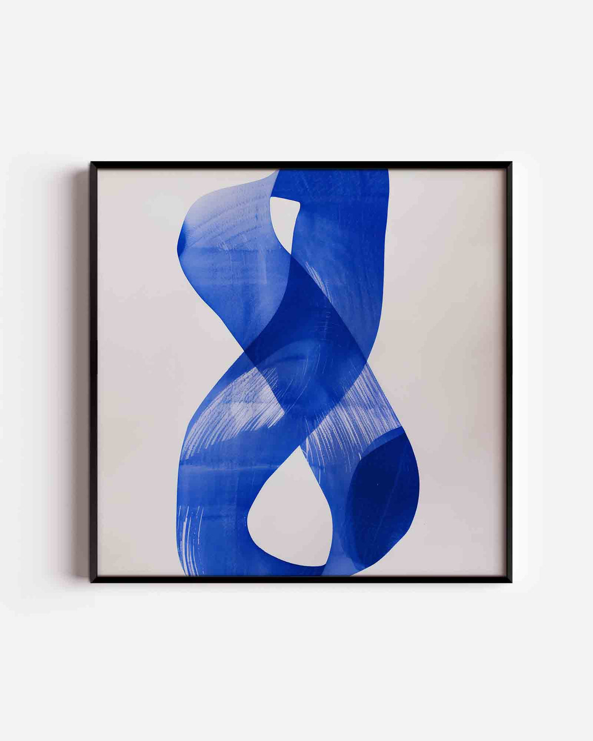 Abstracte blauwe vorm – design vierkante poster als wanddecoratie