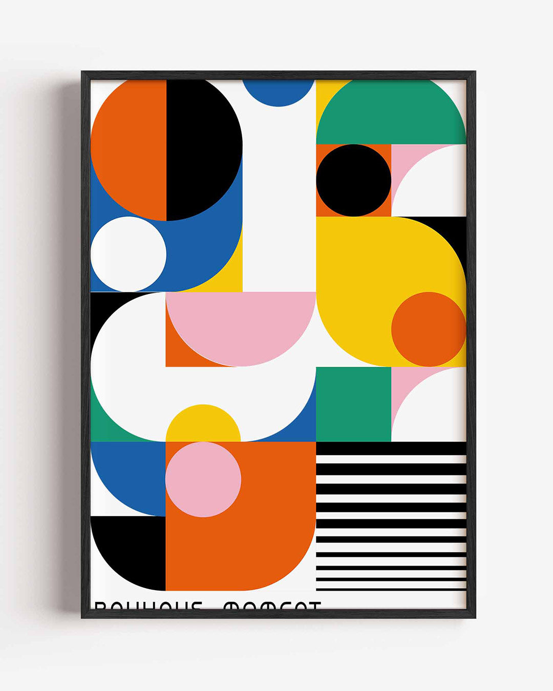 Vorm en kleur – staande Bauhaus poster als wanddecoratie