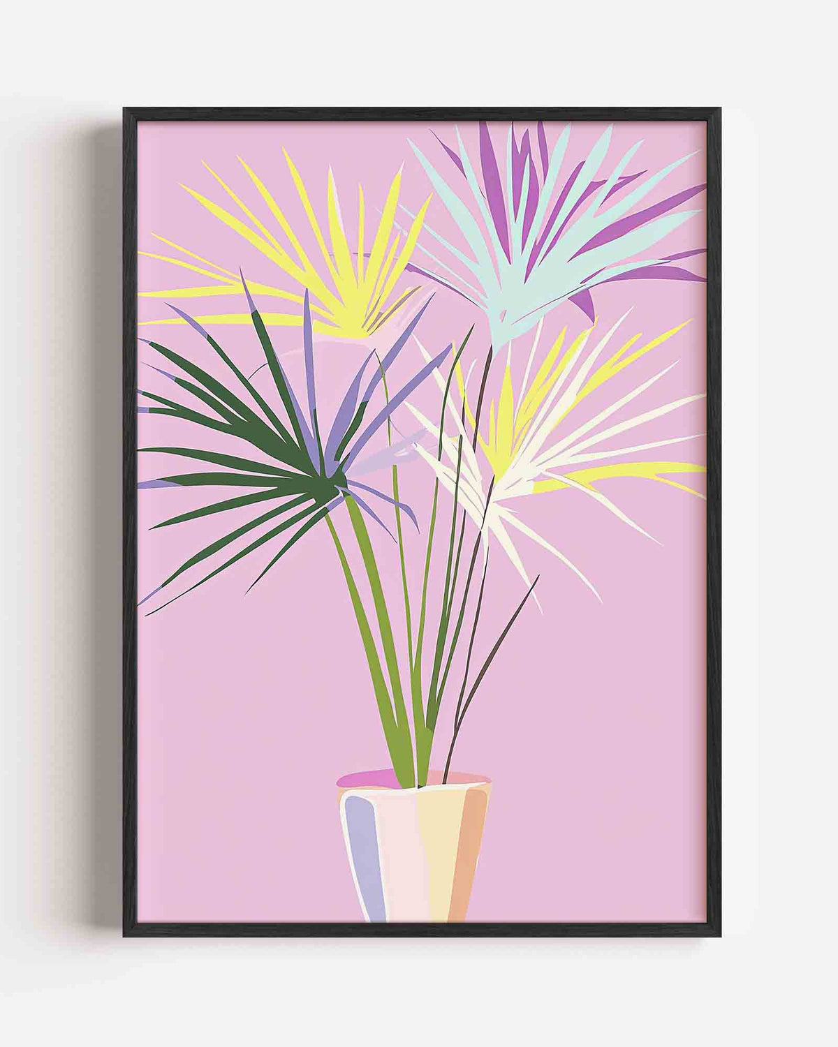 Gekleurde bladeren – hedendaagse illustratie portret poster als wanddecoratie