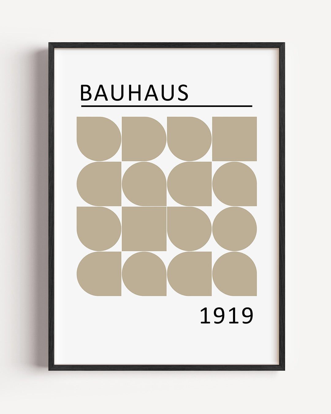 Vormritme en lijnen – staande Bauhaus poster als wanddecoratie