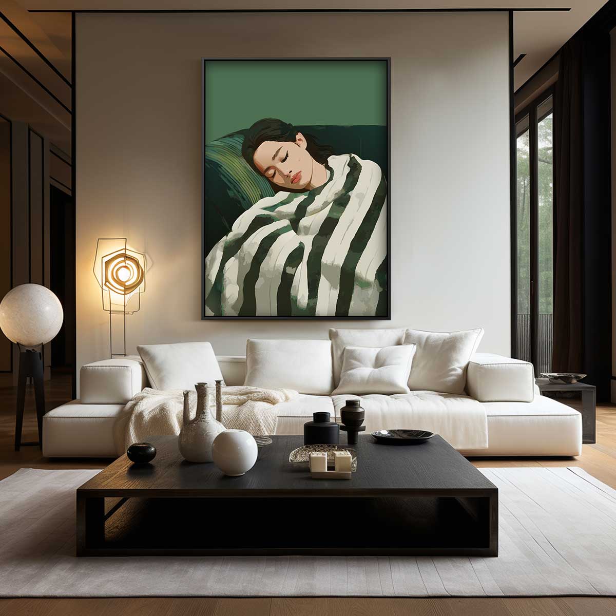 Sereen Slapend – plexiglas wanddecoratie in portret formaat