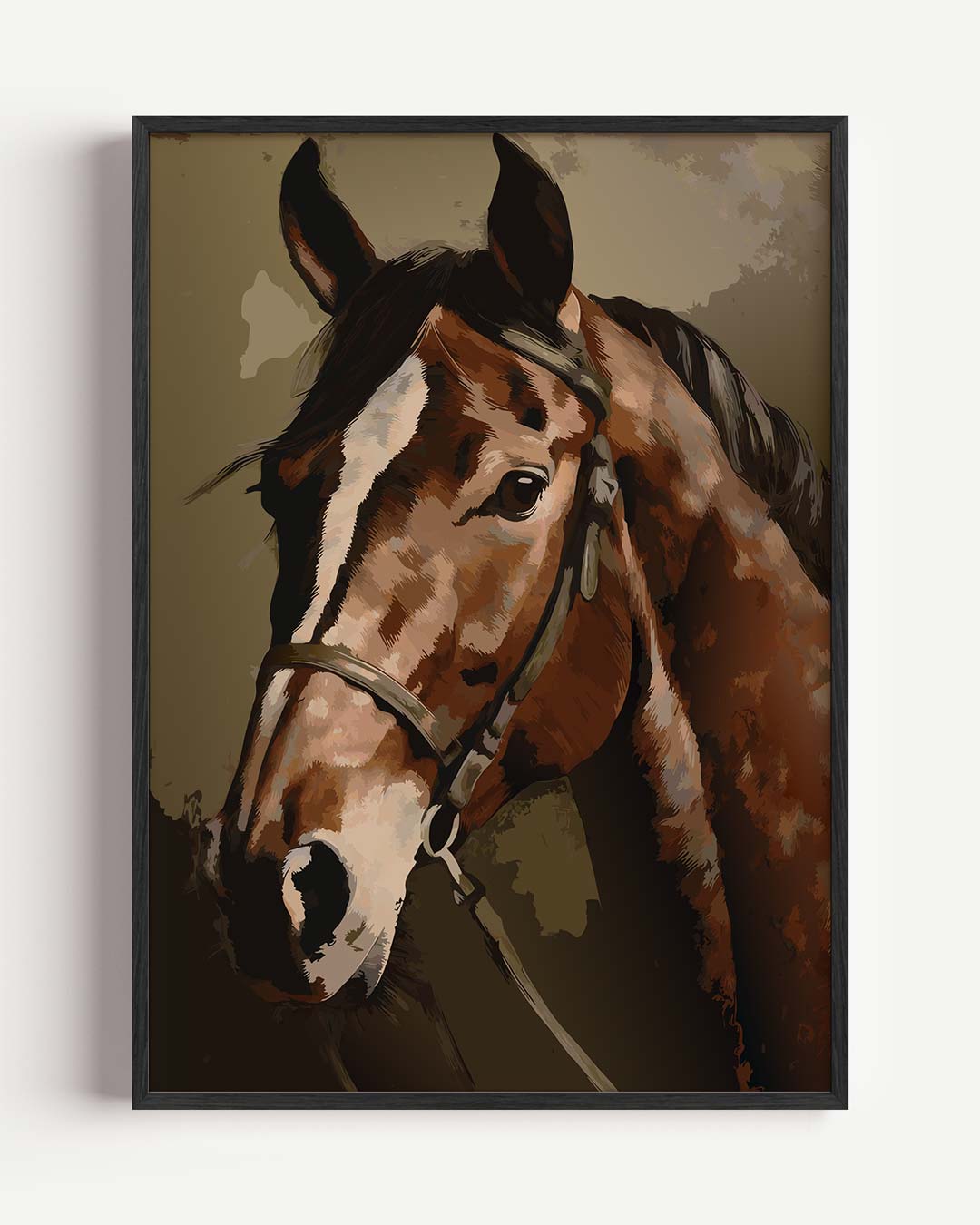 Elegante Paardenkracht – dieren portret poster als wanddecoratie
