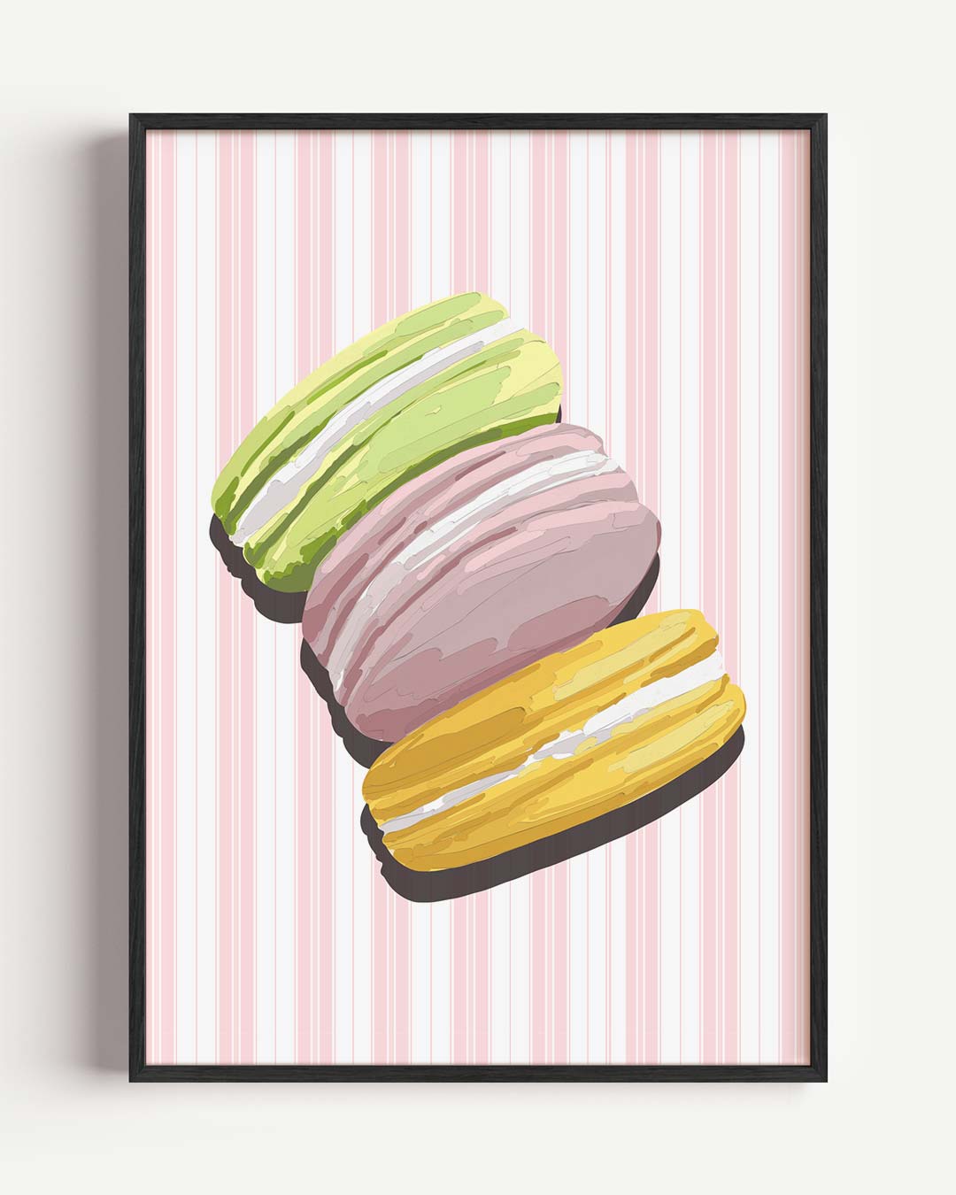Kleurrijke Macaron Sfeerposter – keuken portret poster als wanddecoratie