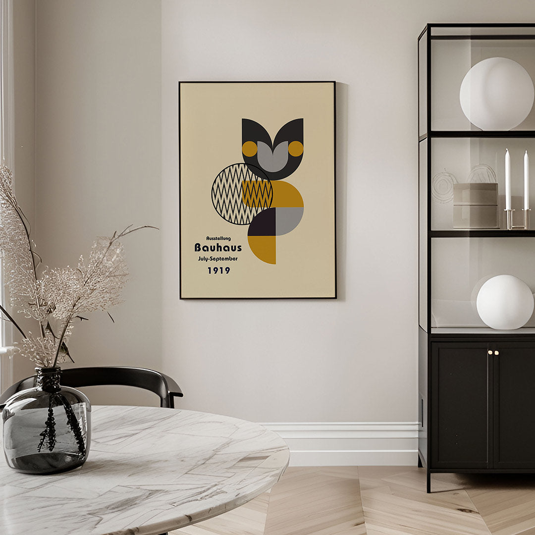 Vorm en kleur – geometrische Bauhaus poster in staand formaat