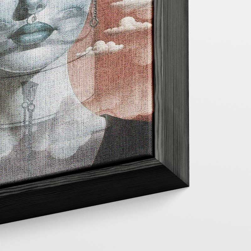 Dromerige Illusie – kunstwerk met zwarte baklijst