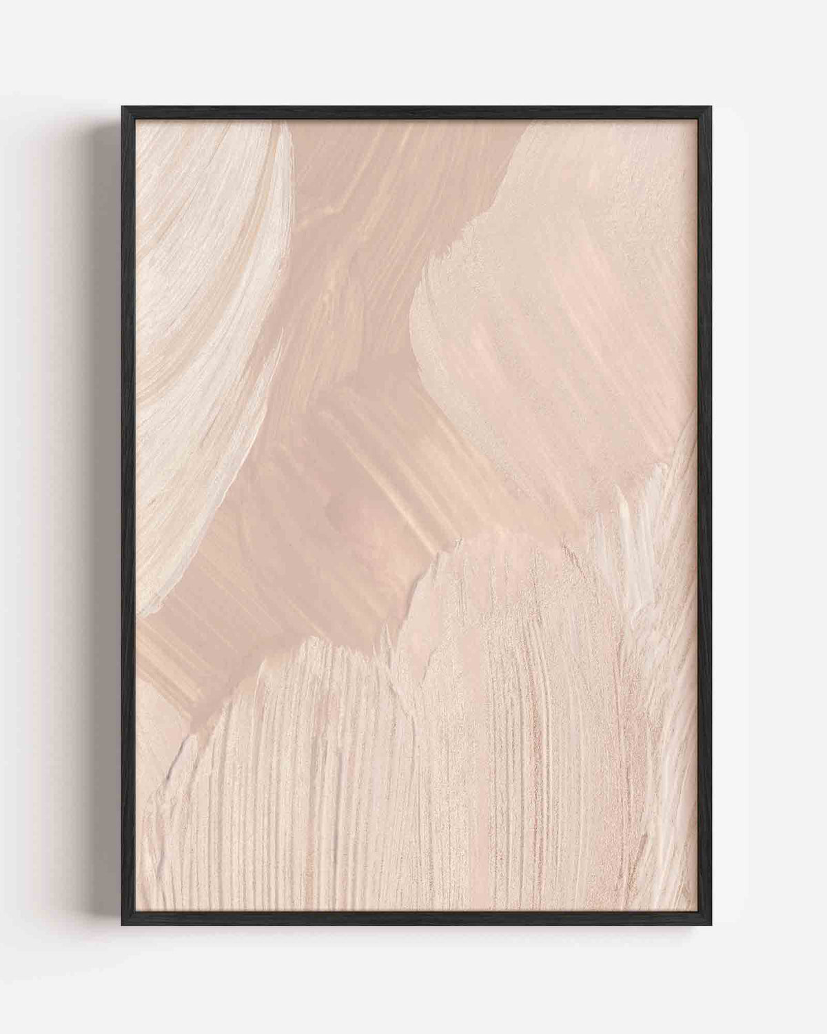 Beige penseelstreken – schilderkunst portret poster als wanddecoratie