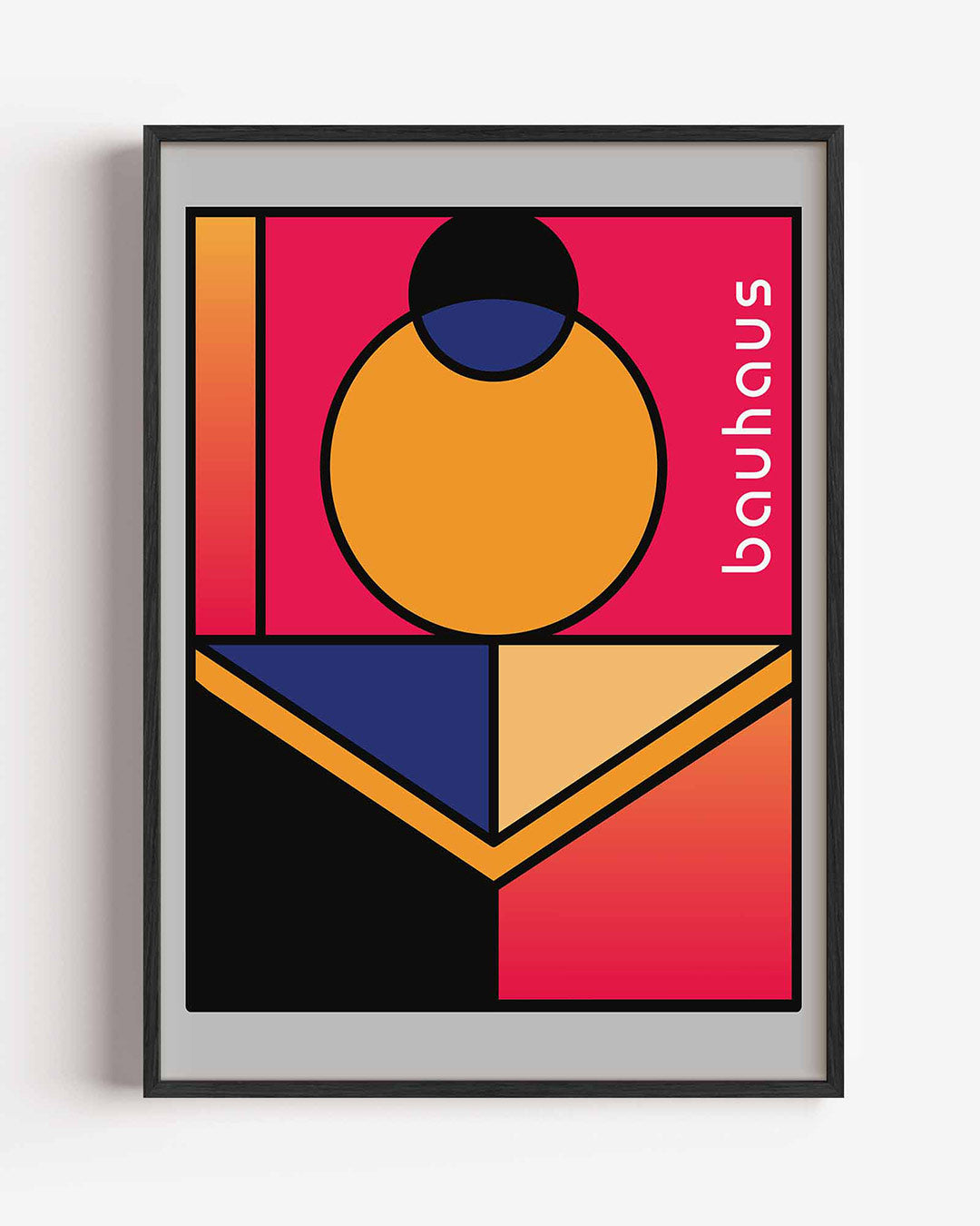Vorm en kleur – staande Bauhaus poster als wanddecoratie