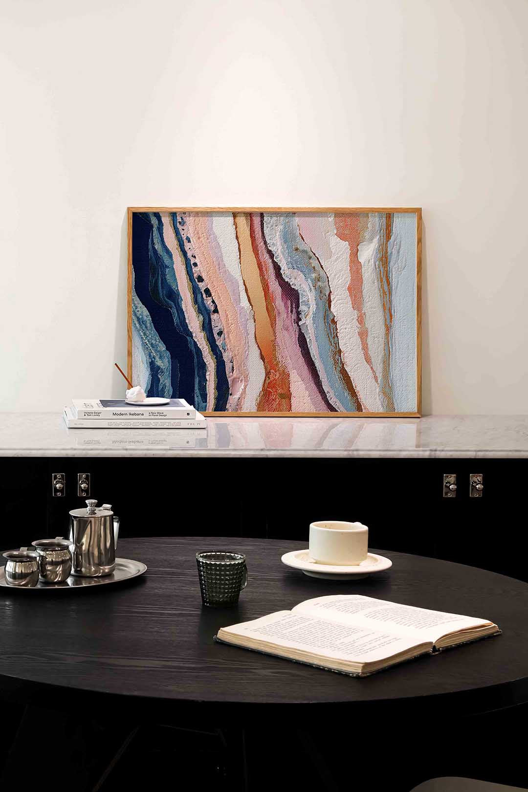 Abstracte lijnen – abstracte poster in liggend formaat