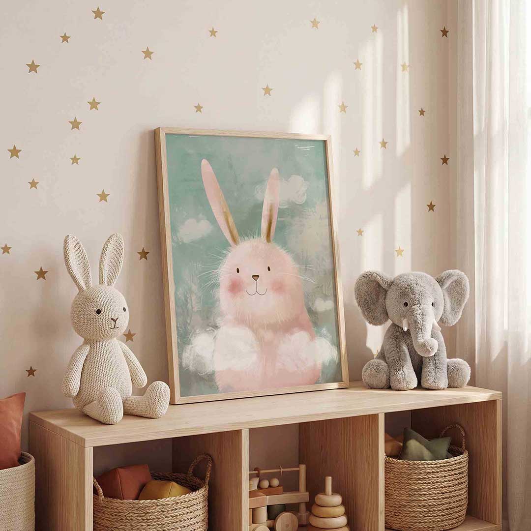Schattige konijn – staande kinderkamer wanddecoratie van WallArtistic
