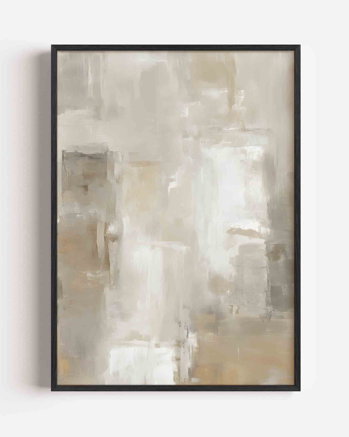 Abstracte beige en grijze vlakken – abstracte textuur portret poster als wanddecoratie