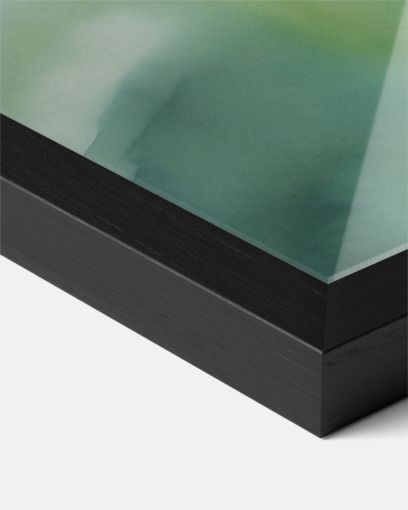 Rustgevende Groene Abstracte – staande textuur wanddecoratie van WallArtistic