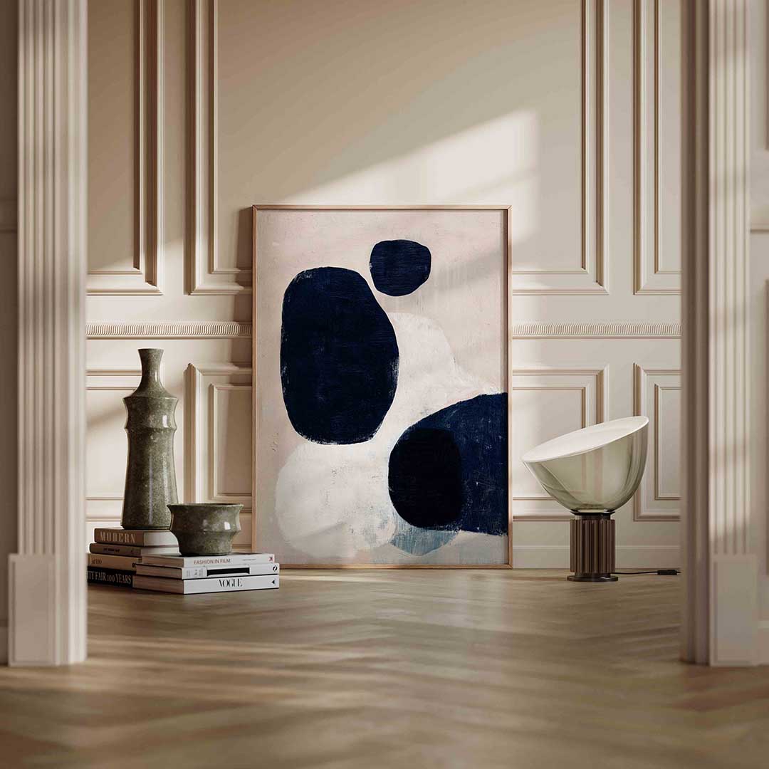 Abstracte vormen – staande abstracte wanddecoratie van WallArtistic