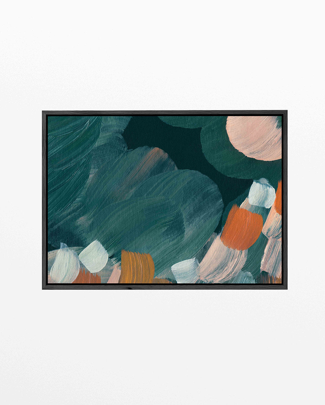 Dynamische borstelstreken – liggend wanddecoratie kunstwerk