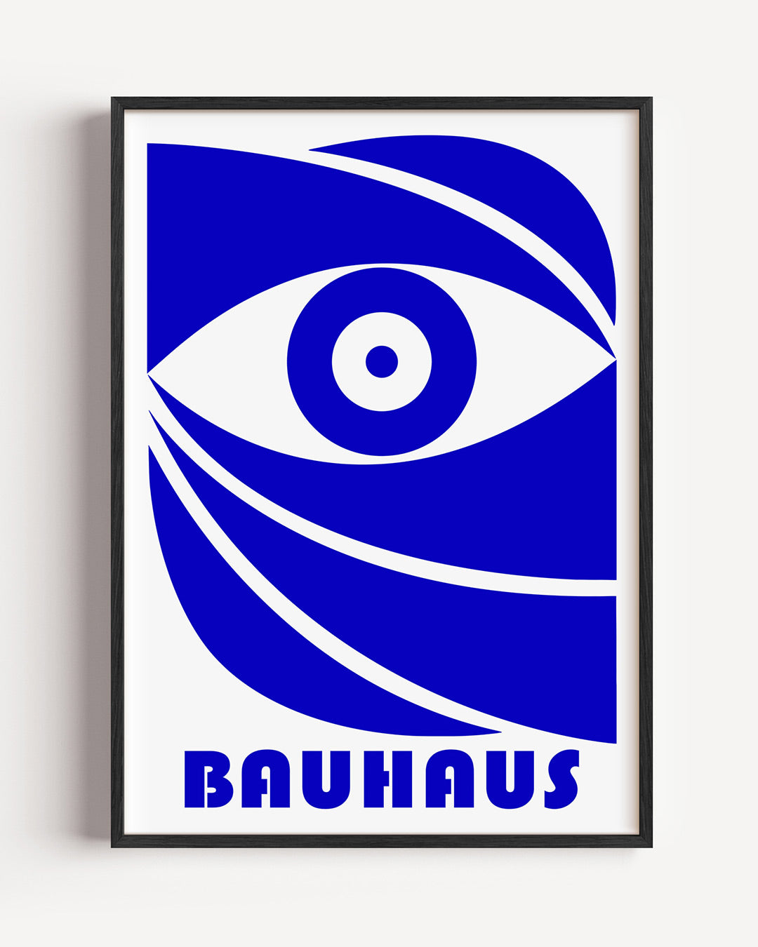 Oogvorm en lijnen – staande Bauhaus poster als wanddecoratie