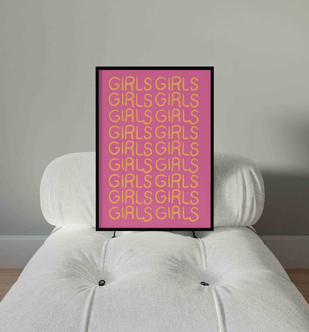 Herhaling van girls – staande Pop Art wanddecoratie van WallArtistic
