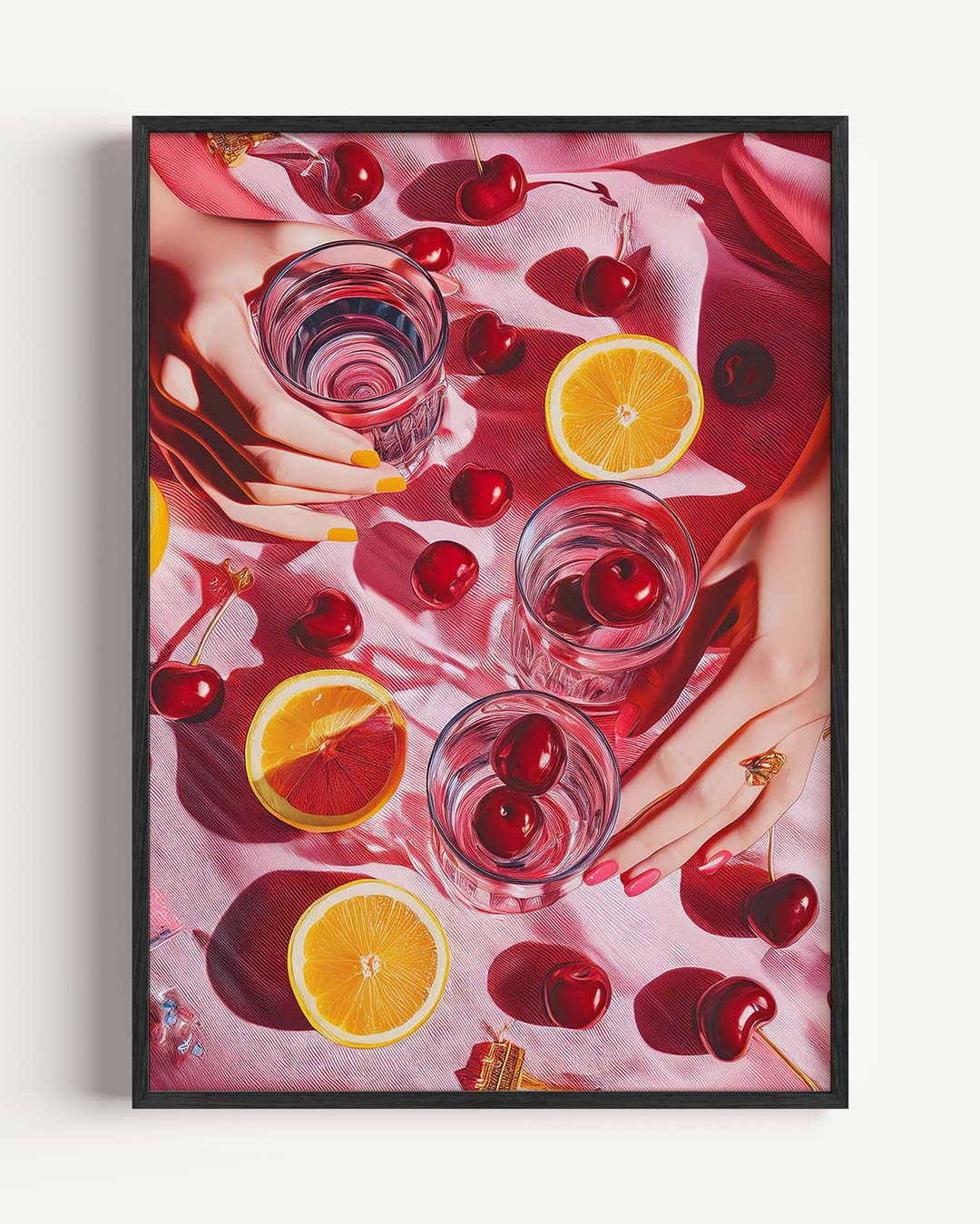 Zomerse Fruit Vibes – Popart en Streetart portret poster als wanddecoratie