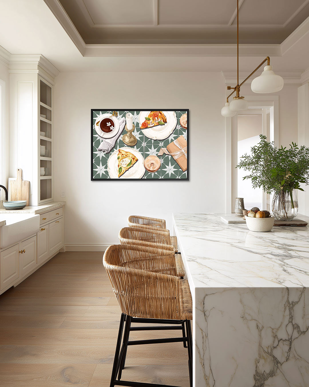 Eettafel compositie – Liggende wanddecoratie – liggende wanddecoratie