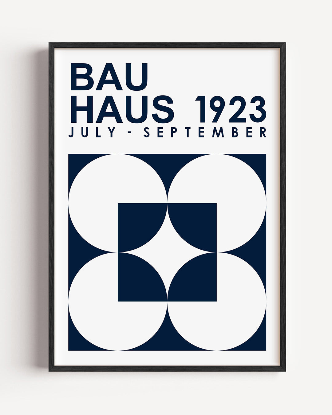 Vormen en vlakken – staande Bauhaus poster als wanddecoratie
