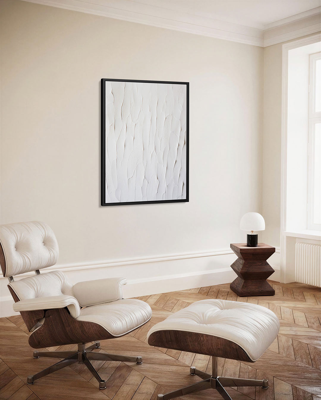 Gelaagde textuur – staand wanddecoratie kunstwerk