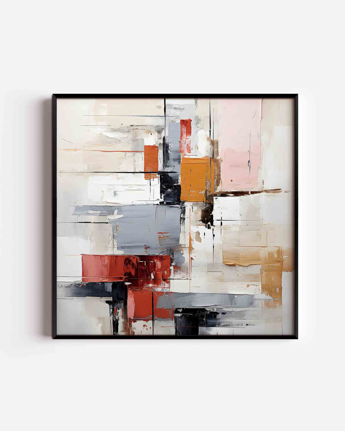 Abstracte geometrische vormen – abstracte textuur vierkante poster als wanddecoratie