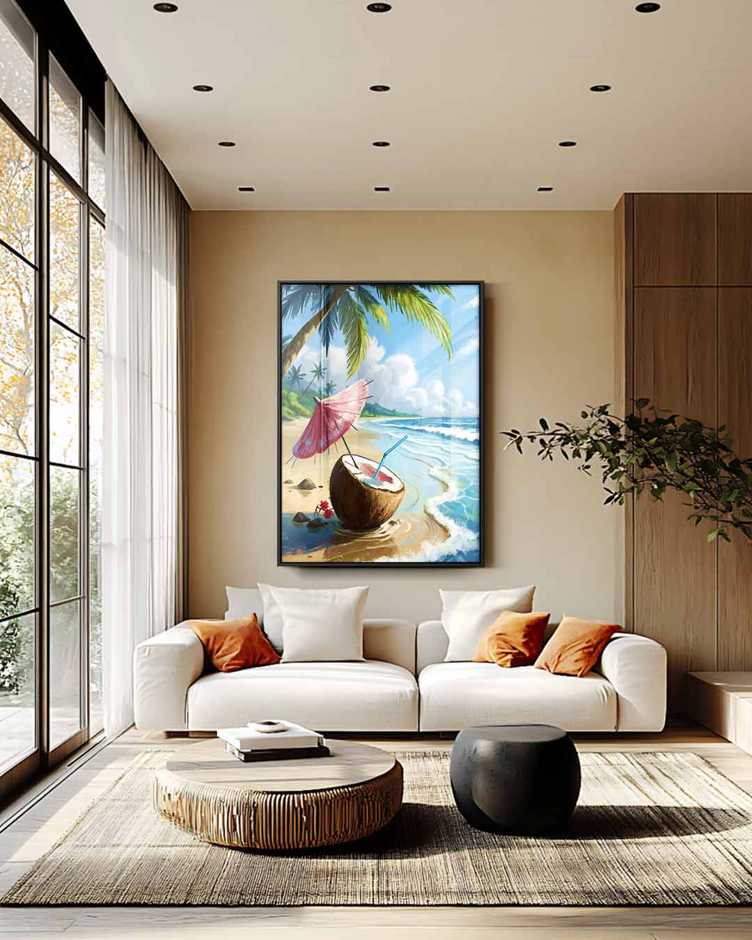 Tropische Dagdroom – plexiglas wanddecoratie in portret formaat