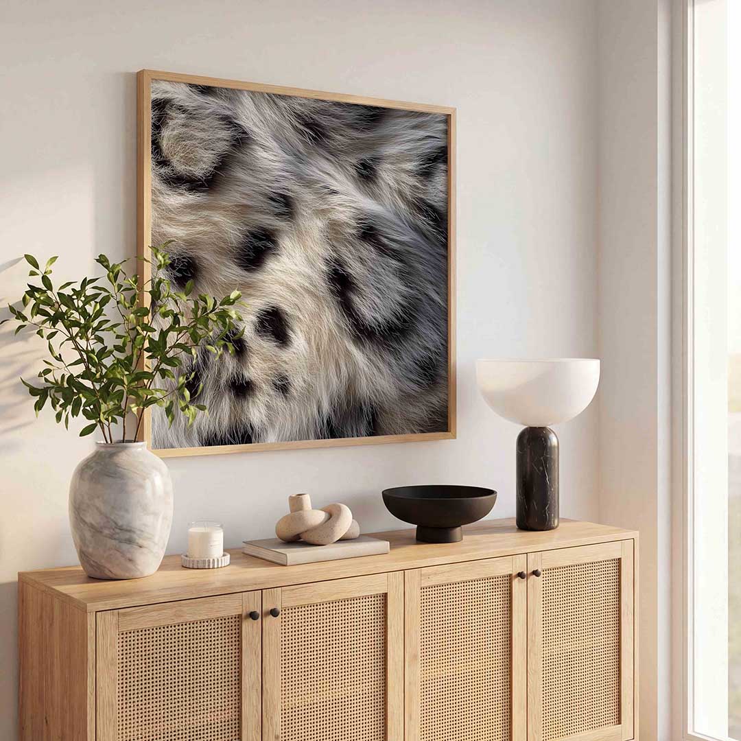 Harige vacht textuur – tropische wandkunst als vierkante poster