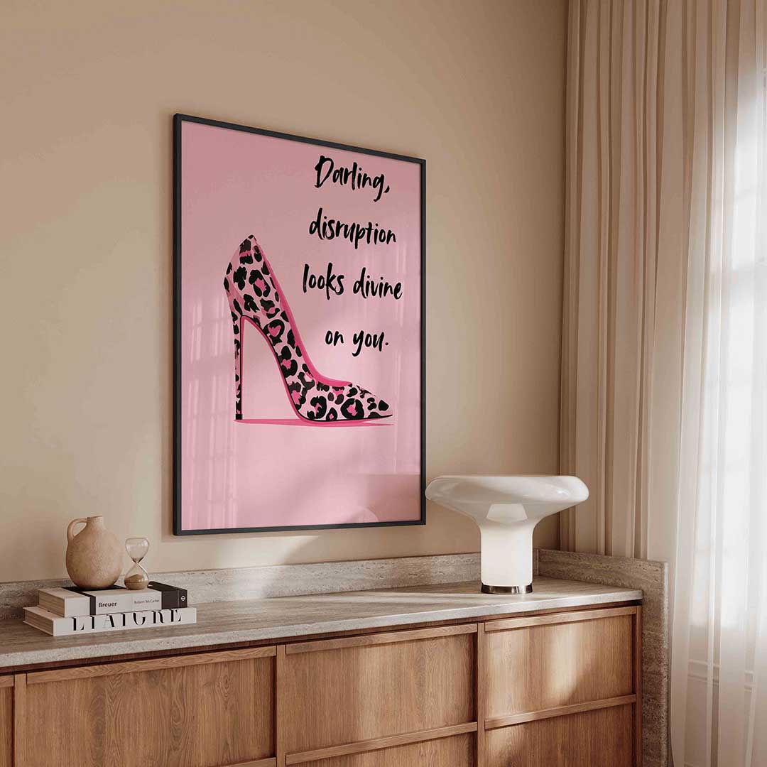 Panterprint hak – kleurrijke Pop Art poster in staand formaat