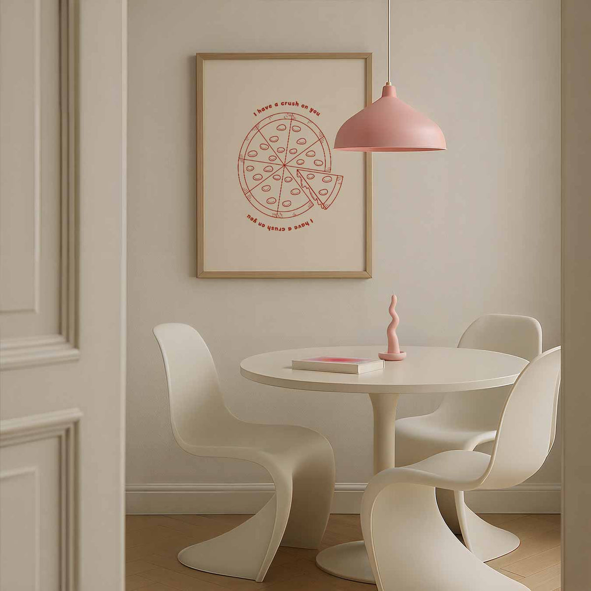 Pizza Crush Romantiek – culinaire wandkunst als portret poster