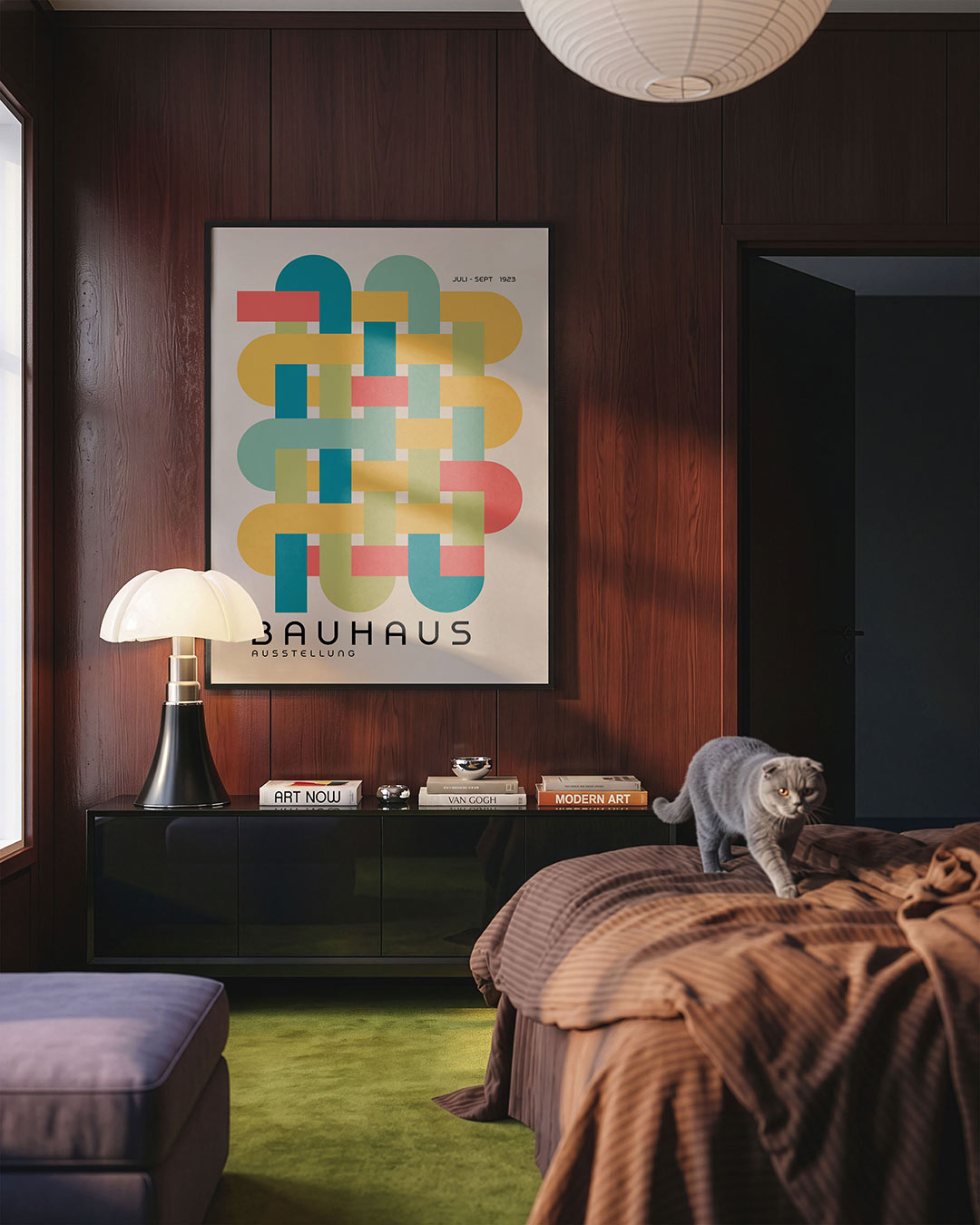 Vormweefsel – geometrische Bauhaus poster in staand formaat