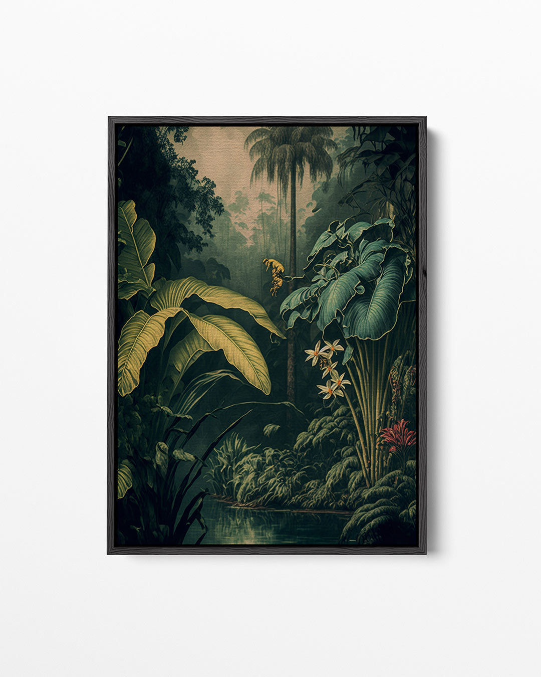 Weelderige jungle scène – staand wanddecoratie kunstwerk