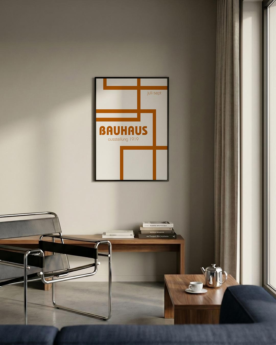 – staande Bauhaus poster voor aan de muur