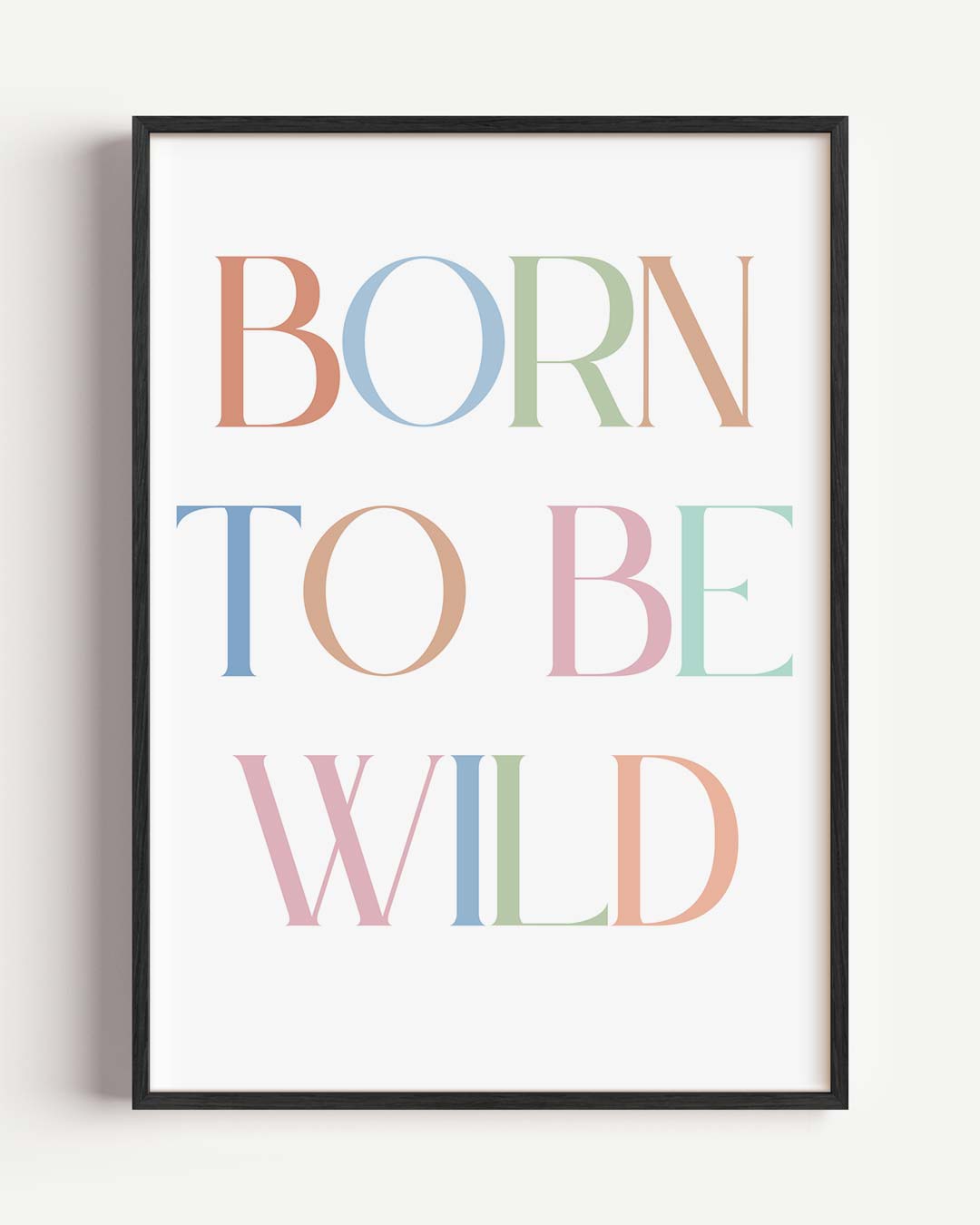 Inspirerende Born to Be Wild – kids portret poster als wanddecoratie