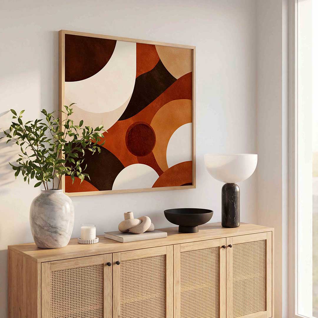 Abstracte vormen – abstracte wandkunst als vierkante poster