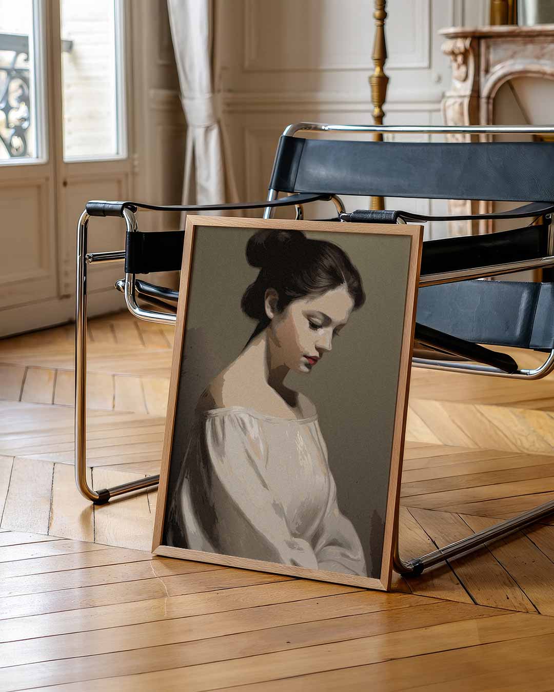 Stijlvolle Elegantie Portretposter – staande muurposter voor Pasen