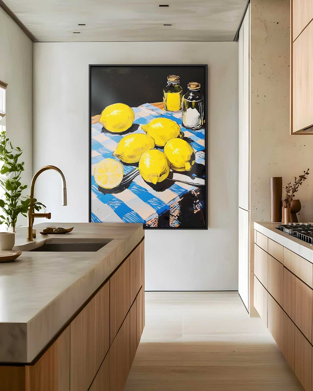 Citroentaferelen op Tafel – staand kunstwerk voor modern interieur