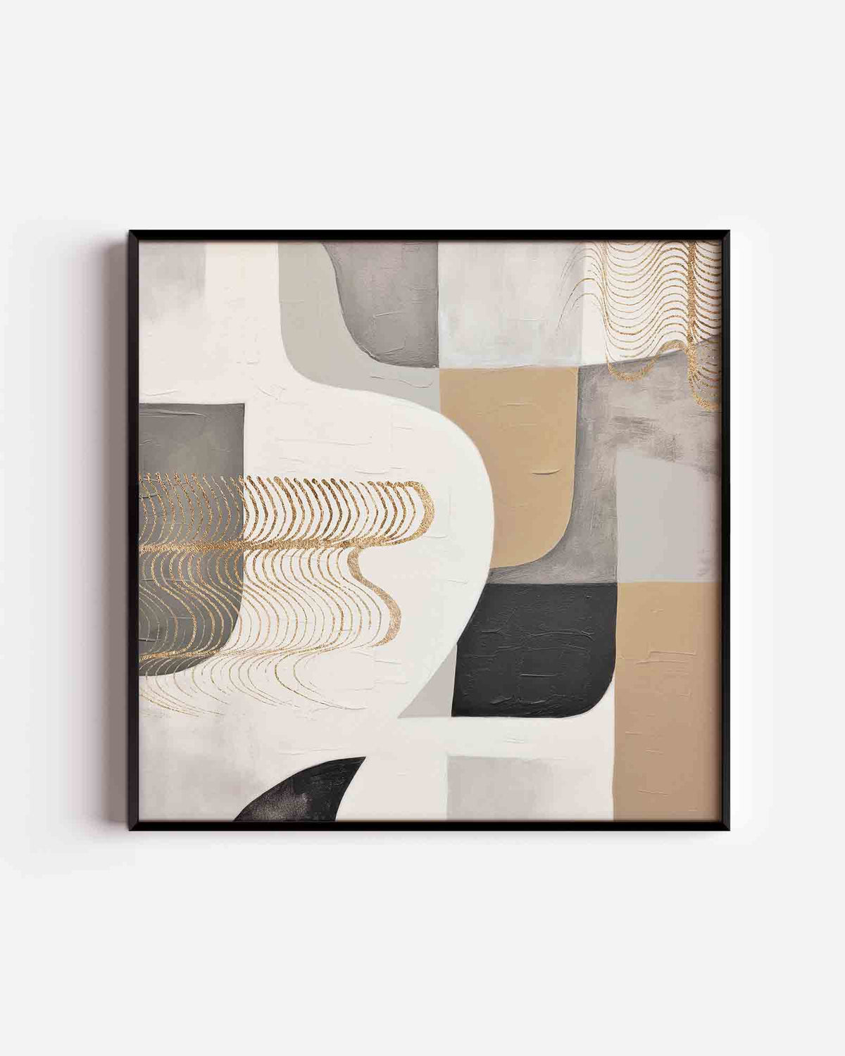 Abstracte vormen – zacht abstracte vierkante poster als wanddecoratie