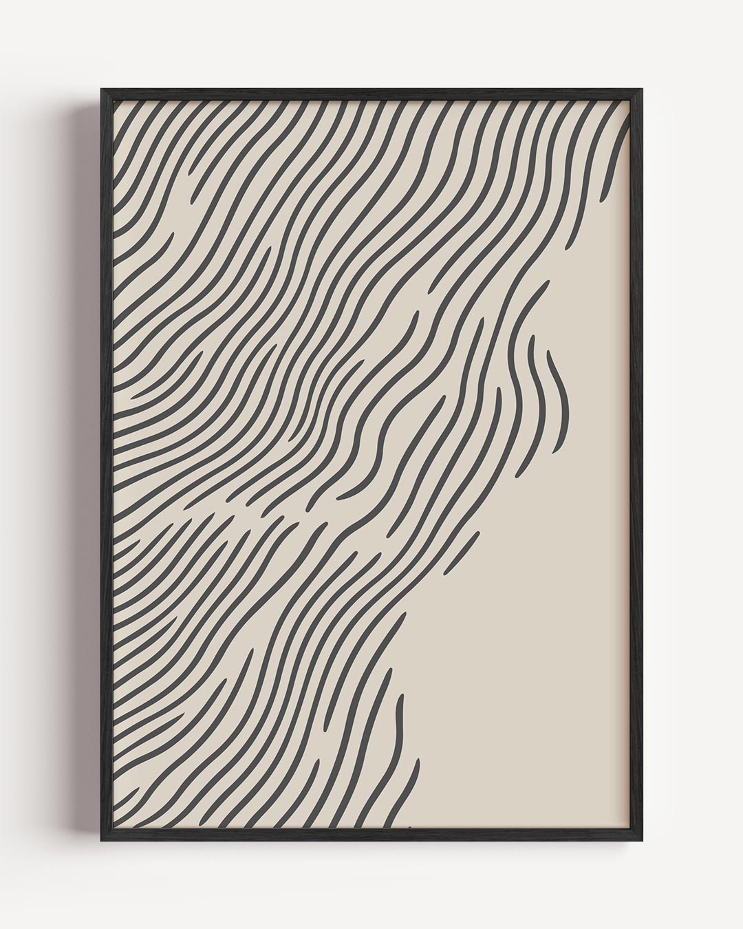Golvende Lijnen Kunstposter – kerst portret poster als wanddecoratie