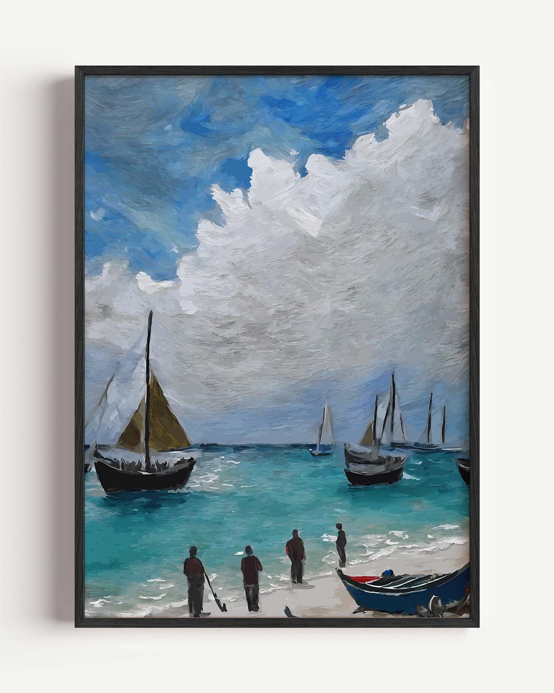 Strandavontuur Schilderij – zomer portret poster als wanddecoratie