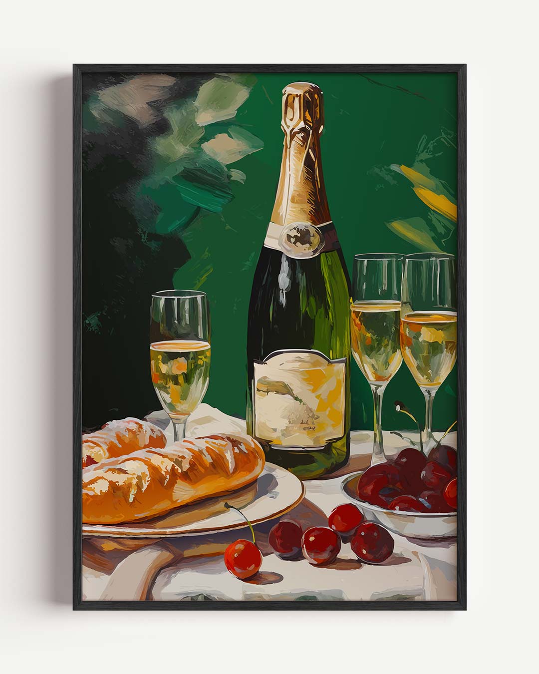 Luxe Champagne Brunch – keuken portret poster als wanddecoratie